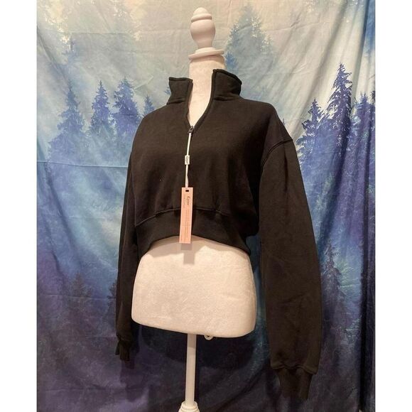 Womens Qinsen‎ Cropped Top Hoodie size Medium - Picture 1 of 4